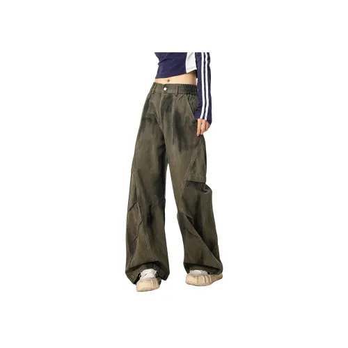 MORii Зеленые Унисекс Джинсы