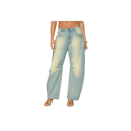 Edikted Cayden Low Шаговый шов Промытый Barrel Джинсы Женские