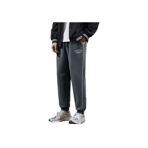 Tonlion Medium Gray Blue Men's Casual Pants Tonlion Средний Серый Синий Мужские Повседневные Брюки