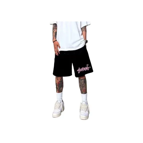 SOCKKEY Черные Унисекс Повседневные шорты