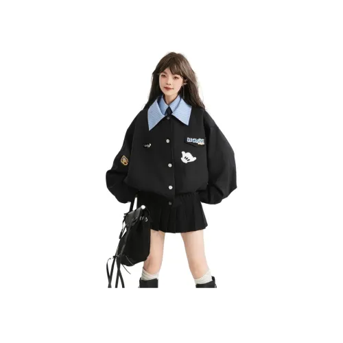 QIAOMONVHAI Черные Женские Куртки