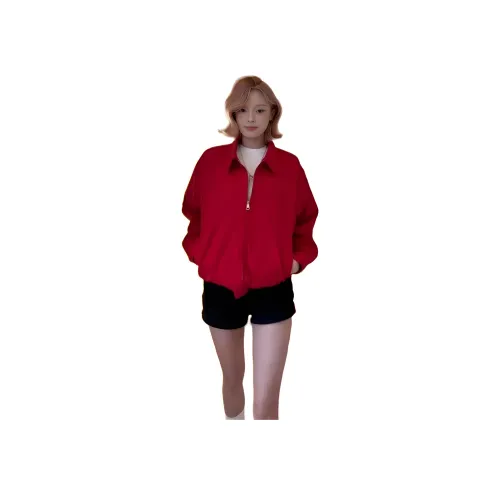 MORii Red Women's Short Coat MORii Красный Женское Короткое Пальто