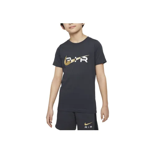 nike Старшая Детская Мальчик T-Рубашка T-Рубашка Deep Smoke Серый Металлик Золотой Подростки