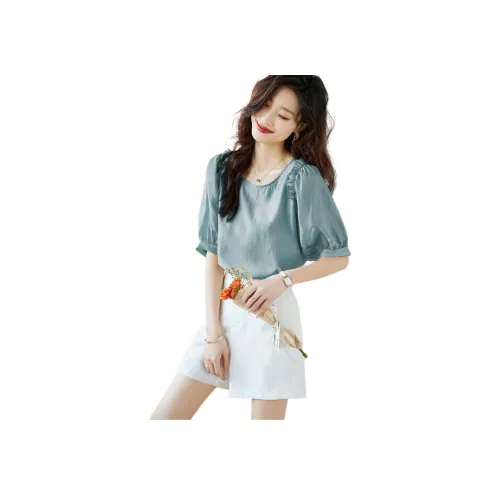 Mo Han Yi Mei T Рубашка Женская Павлин Синий