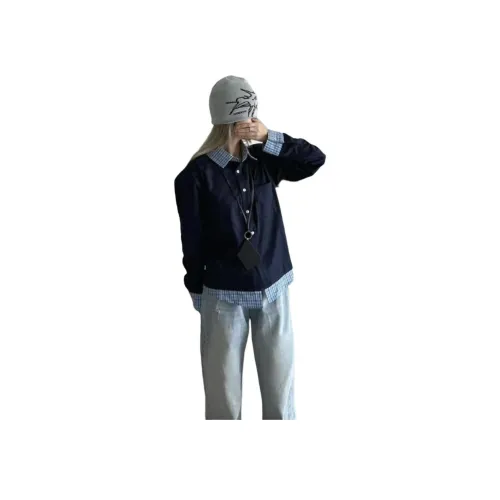 SINKACME Темно-синие унисекс рубашки