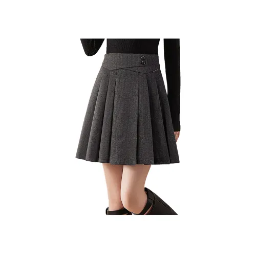 Cypress House Повседневные короткие юбки Женские Темно-серый