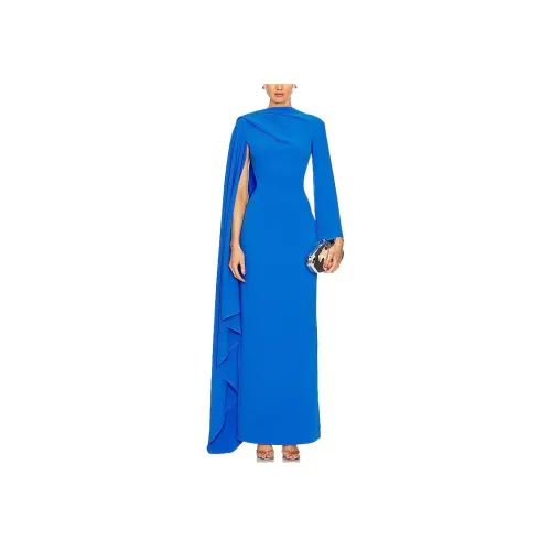 Solace London Blue Женские Длинные Рукава Платья