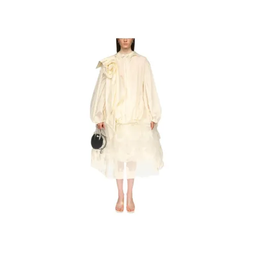 SIMONE ROCHA Повседневный Длинный Юбка Женские Экрю