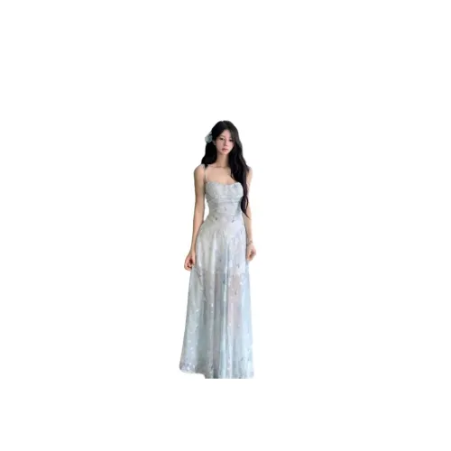 YINLEI Синий Женские Слип-платья