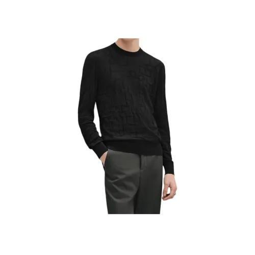 HERMES FW25 Свитер Мужской Черный