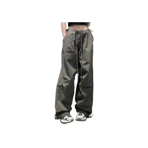 XUBAIHUO Зеленые серо-серые унисекс повседневные брюки