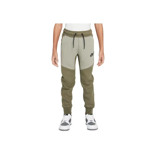 Детские Nike Вязаные Тренировочные Штаны Оливкового Цвета