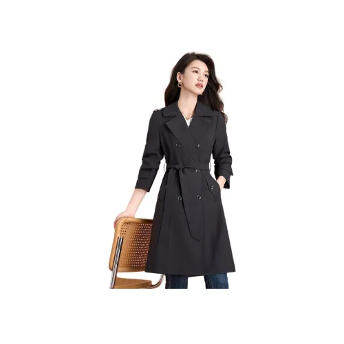 MEILANNI Черный Женский Тренч