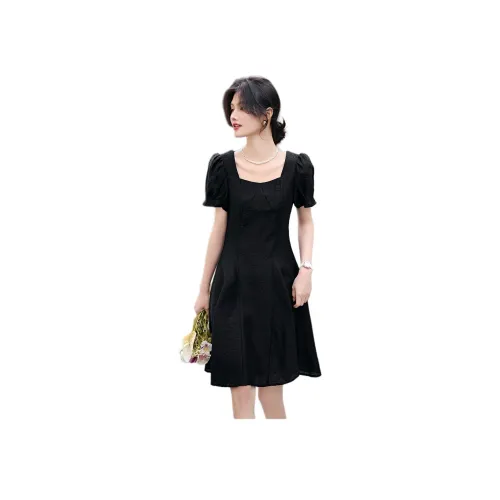 XWI Black Женские Короткие Платья с Рукавами