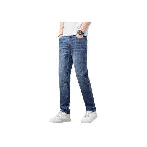 JEANSWEST Medium Blue Men's Jeans JEANSWEST Средне-голубые мужские джинсы