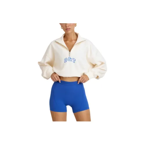 OH POLLY Quarter Zip Cropped Sweatshirt Women's