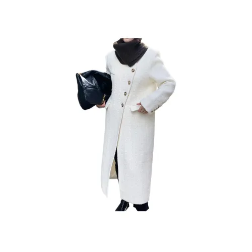 NANING9 Белое Женское Пальто