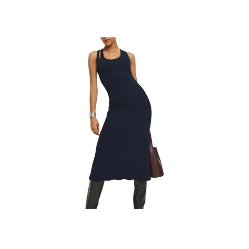 REFORMATION Jules KNIT Платье Без рукавов Платье Женское Полночный синий