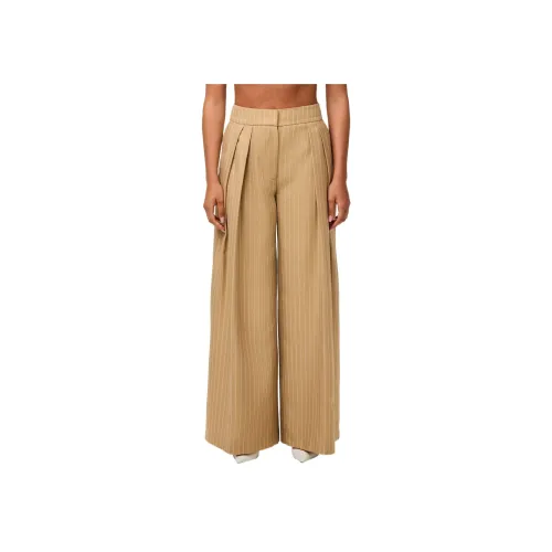 NAKED WARDROBE Бежевые Женские Костюмные Брюки