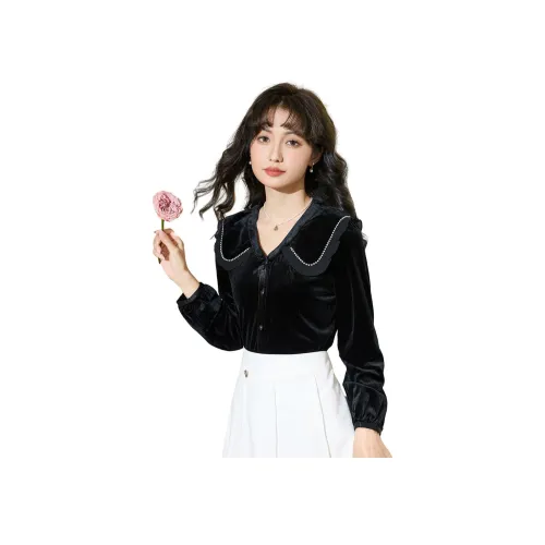 SMEN Черные Женские Рубашки