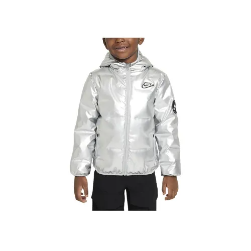 Nike Пуховик Серебряный для детей 3-7 лет