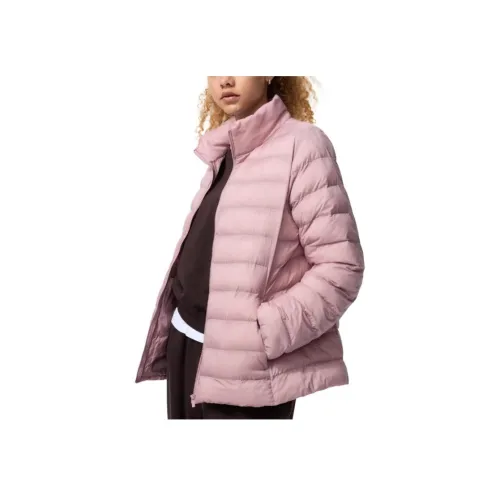 UNIQLO Хлопковый пуховик женский розовый