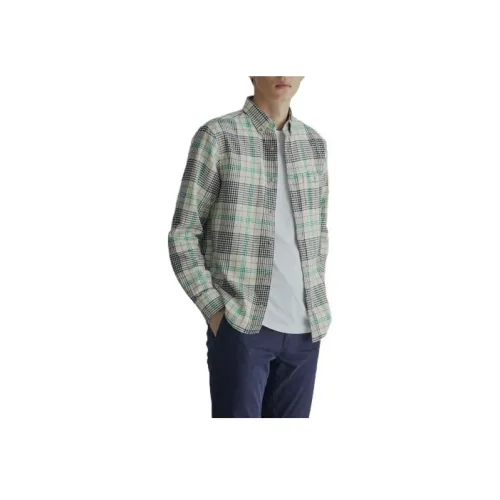 GANT Бежевый Черный Мужские Рубашки