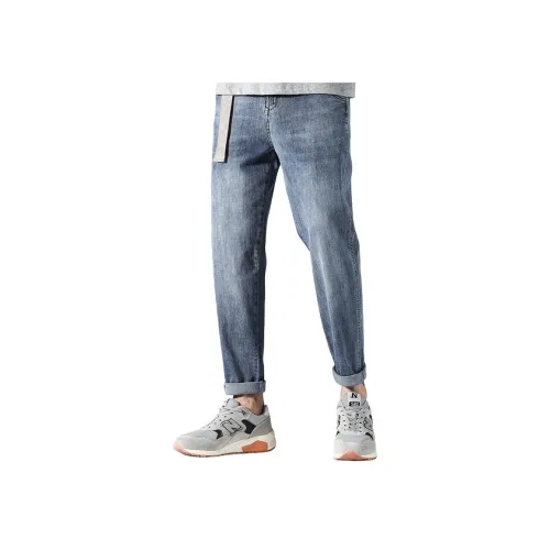 SLLAVIF Синий Мужской Джинсы