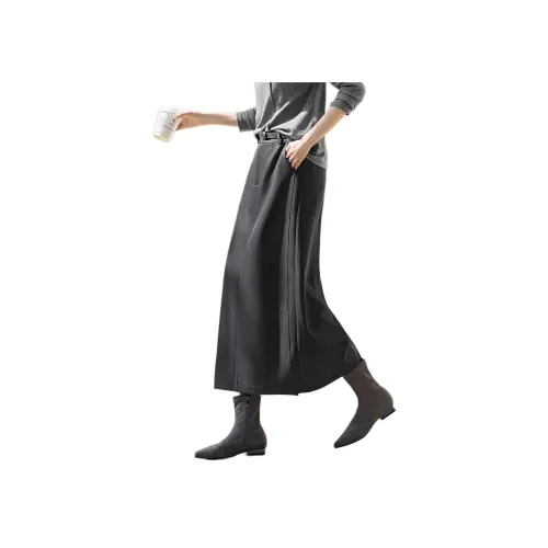 XWI Midnight Black Женская Повседневная Длинная Юбка