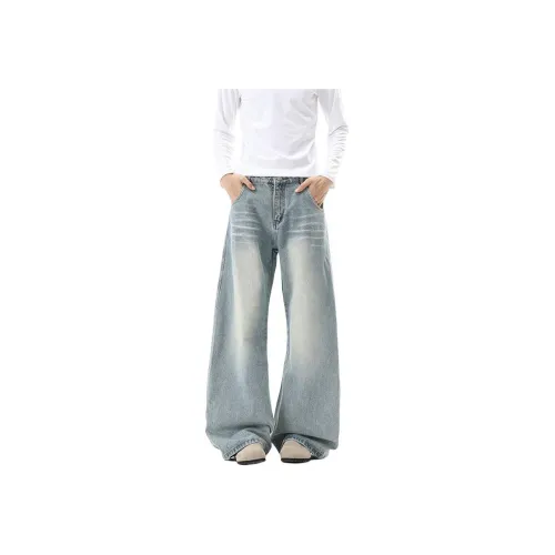 CARE NOTE Синий Унисекс Джинсы