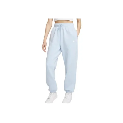 nike Sportswear Phoenix Fleece Вязаные Тренировочные Штаны Женские Небесно-Синий