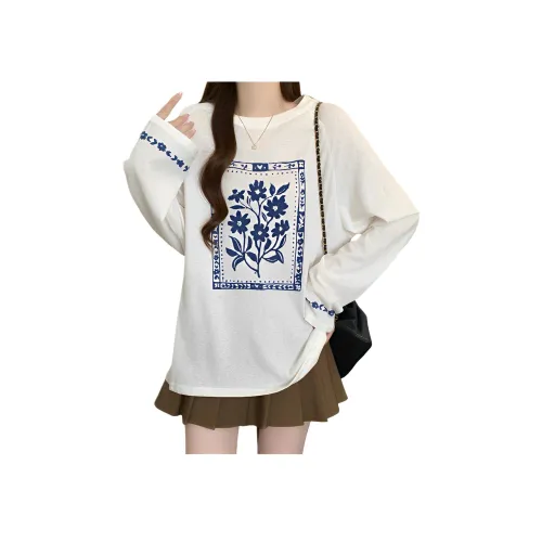 HUICUIGE Белый Женские T-рубашки