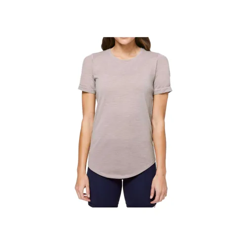 lululemon Стандартная футболка для женщин серая и розовая