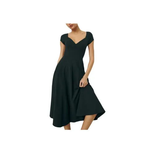 REFORMATION Brynn KNIT Платье Короткий Рукав Платье Женское Черное