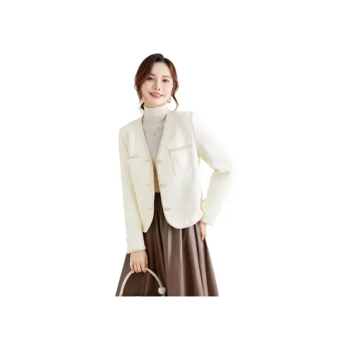 TERRE BLEUE Куртки и Пальто Женские Экрю