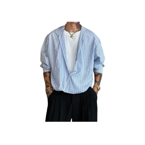 NOAHGIGI Blue Unisex Shirt NOAHGIGI Синий Унисекс Рубашка