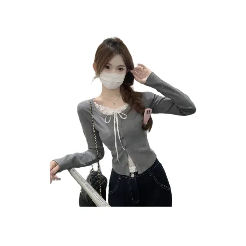 YINLEI Длинный рукав Т-рубашка Женская