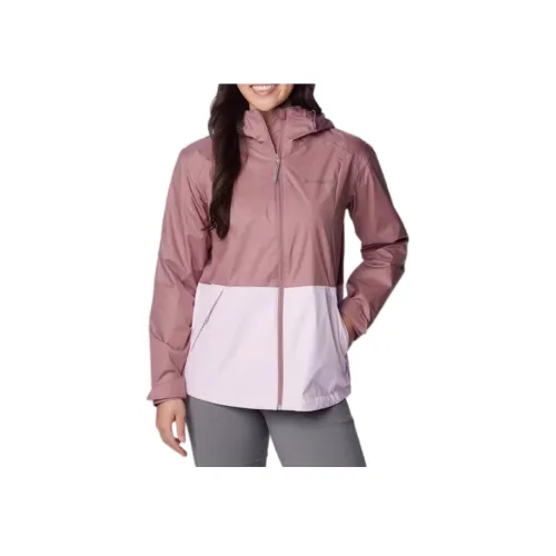 Коллаборация Columbia City Outdoor Collection Водонепроницаемый Ветрозащитный And Дышащий Ветровка Женские Лотосовый цвет