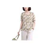 Бежевый с цветочным узором