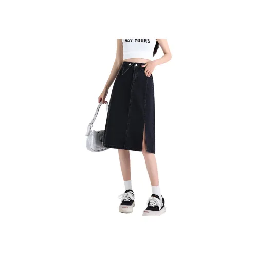 Concubine Zhu Джинсовое платье Женское Черное Серое