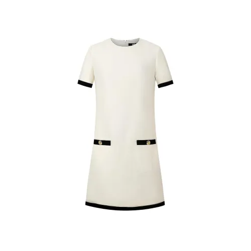 KARL LAGERFELD Короткое платье с короткими рукавами женское белое