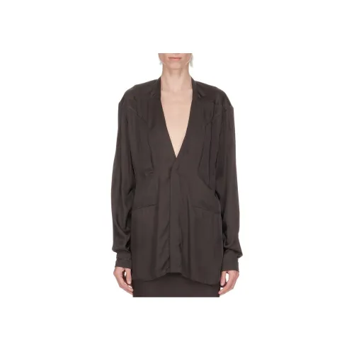 RICK OWENS совместный бренд RO FW24 Рубашка Женская Темно-Серый