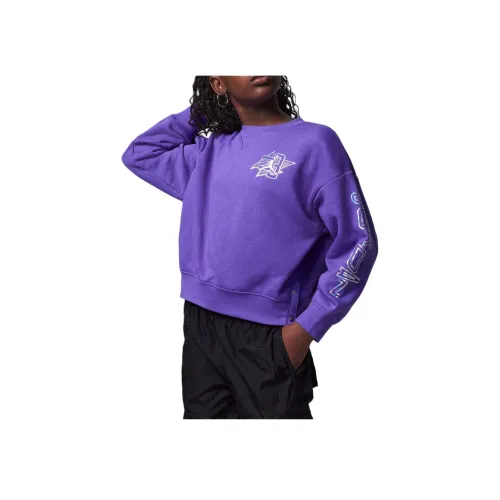 Jordan Take Flight Snap CREW SWEATSHIRT Детский Фиолетовый