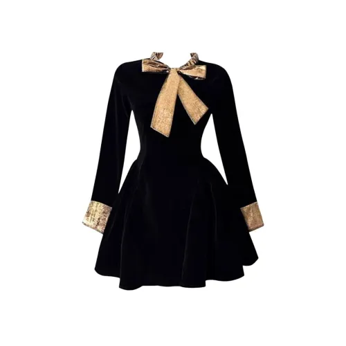 CHARM GLOW Длинное платье с длинными рукавами женское