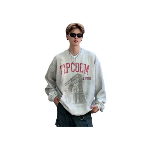 PISYPOX Белый Серый Унисекс Свитшоты