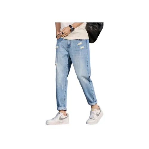 COPICVEN Светло-синий Унисекс Повседневные брюки