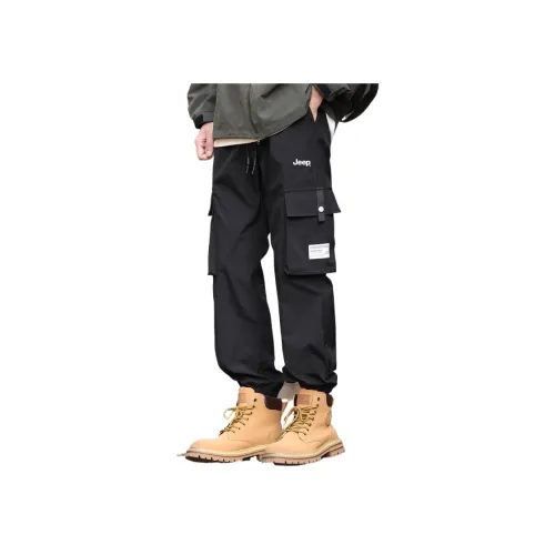 Jeep Весенние и Осенние Повседневные Брюки Мужские Камуфляж Зеленый