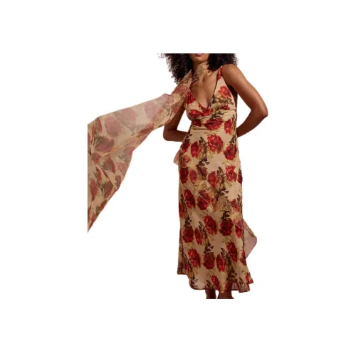 FOR LOVE LEMONS Цветочный Stems Maxi Dress Slip Платье Женские Желтый Желтый