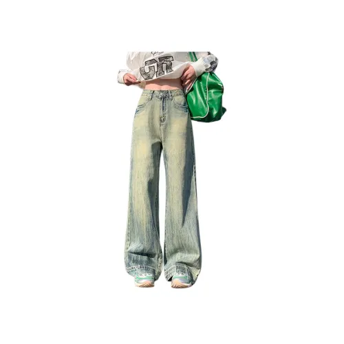 KULAIYA Джинсы Унисекс Светлый Морской Синий