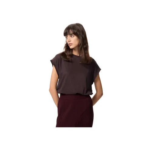 UNIQLO Темно-фиолетовые Женские Футболки